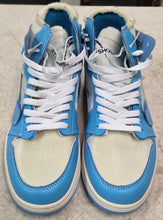 Load image into Gallery viewer, Nike Air Jordan 1 Retro High Off-White University Blue Sneakers - size 9.5 (AQ0818-148)
