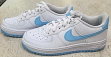Load image into Gallery viewer, Nike Air Force 1 Low White Aquarius Blue (GS) Sneakers - size 4.5Y (FV5948-107)