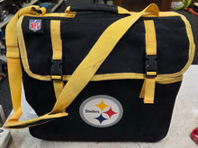 Load image into Gallery viewer, Vintage Pittsburgh Steelers Folding Stadium Seat with Built-in Back Rest and Front-Hanging Mesh Cup Holder