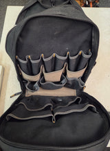 Load image into Gallery viewer, CLC Work Gear 1134 Padded Back Support Carpenter's Tool Backpack 44-Pocket - Black