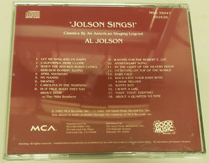 1982 Al Jolson Jolson Sings! Classics By An American Singing Legend CD