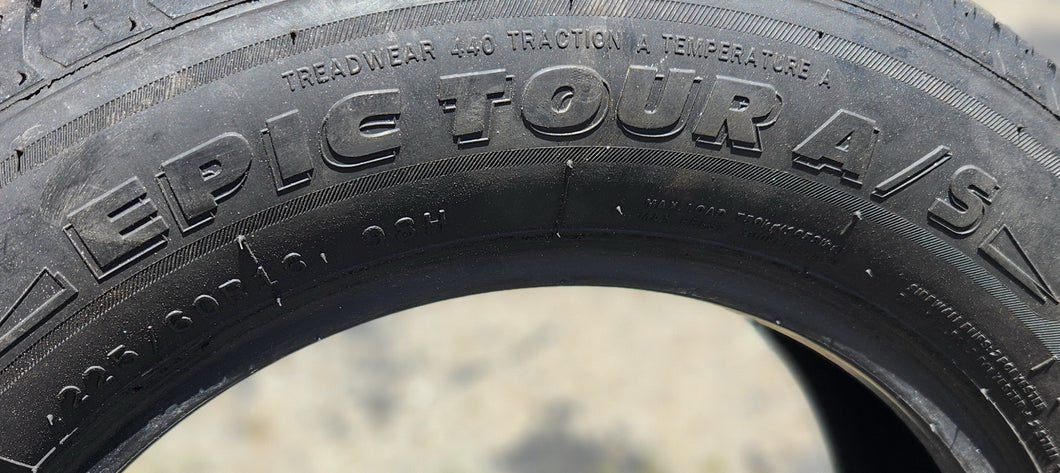 2 Epic Tour A/S 225/60R16 Radial LL821 Tires