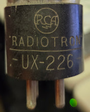 Load image into Gallery viewer, Vintage 1920s RCA Radiotron UX-226 Vacuum Tube