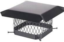 Load image into Gallery viewer, Shelter 39244 9"x9" Black Galvanized Steel Square Chimney Cap