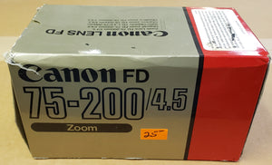 Canon FD 75-200/4.5 Zoom Camera Lens