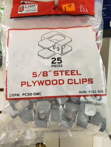 USP 23641 / PC58-BMC 5/8" Steel Plywood Clips