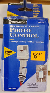 Intermatic K4221C 120-Volt Stem and Swivel Mount Thermal Photocontrol