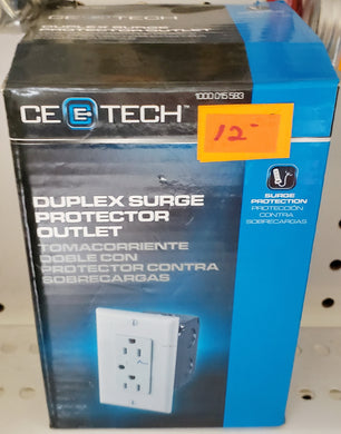 Ce Tech 5580 1000015583 Duplex Surge Protector Outlet