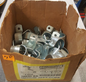 Box of Minerallac 1-1/4" EMT Med 65 conduit Jiffy Clips - QTY 40