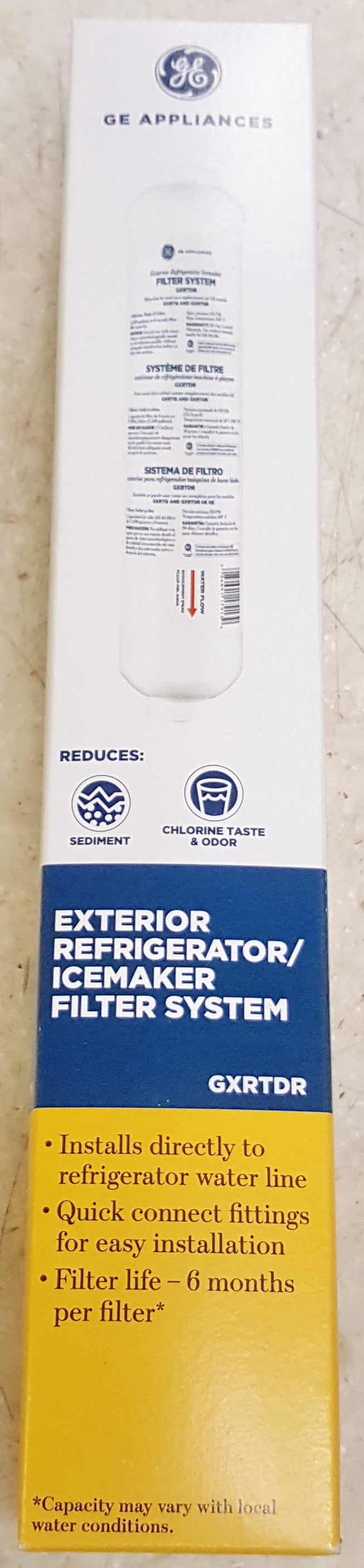 GE GXRTDR Universal In-line Water Filtration System for Refrigerators or Icemakers