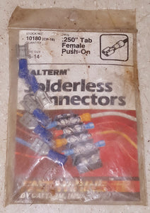 Calterm 10180 (CP-18) .250" Tab, Female Push-On Solderless Connector 5Pc