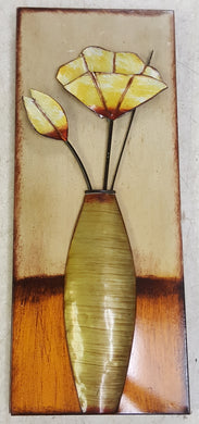 Flowers in Vase Tin Wall Decoration 15
