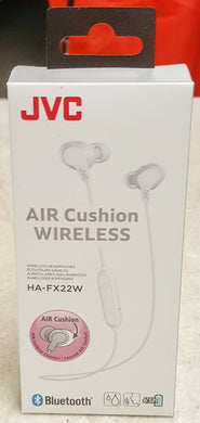 JVC HA-FX22WW Air Cushion Wireless In-Ear Headphones - White