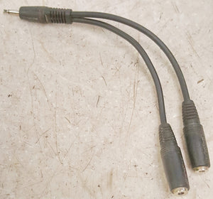 RadioShack 6" 3.5mm Mono Y-Adapter Cable 3.5mm Male - Two 3.5mm Female