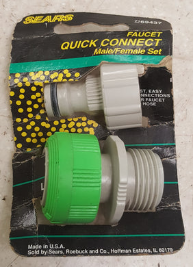 Sears 69437 Faucet Quick Connect Male/Female Adapter Set