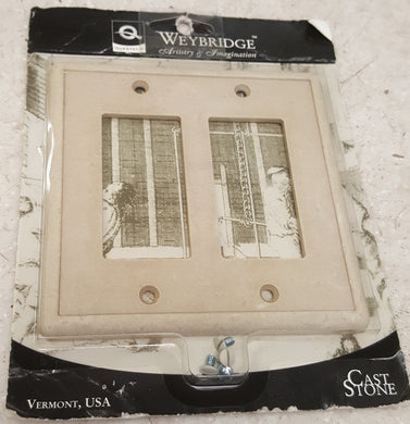 Questech Weybridge SWP105-01 Cast Stone Double Rocke Plate Light Switch Outlet