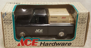 ERTL B384 1955 Chevrolet Cameo Pickup Diecast Truck Bank 1:25 Scale Ace Hardware Logo