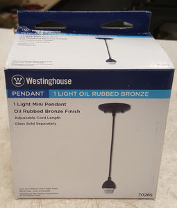 Westinghouse 70285 1-light Oil Rubbed Bronze Mini Pendant Light