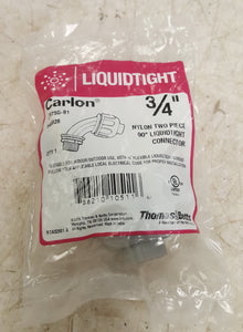 Carlon LT975G-B1 3/4" Non-Metallic 90 Degree Liquidtight Connector