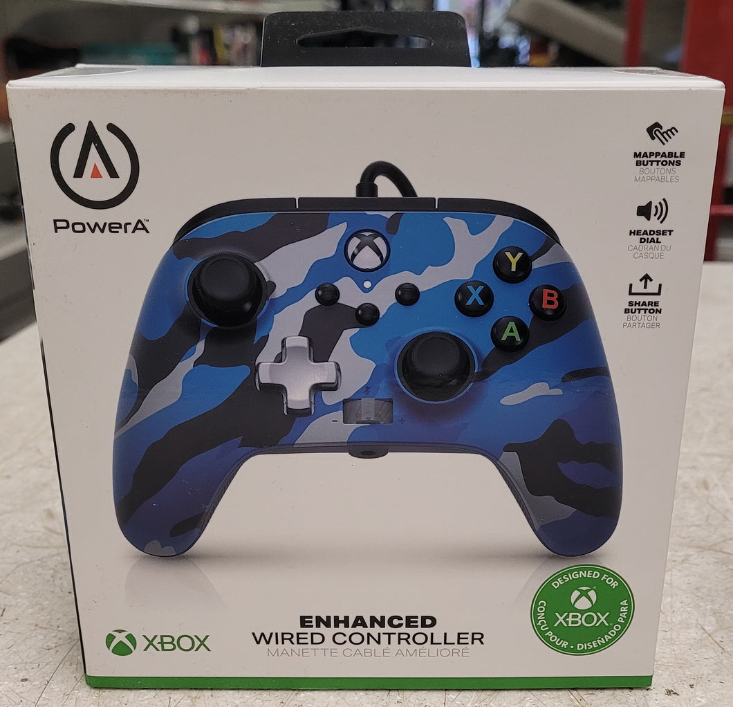 PowerA 1518911-01 Enhanced Wired Controller for Xbox Series X/S & One - Blue Camo