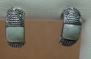 3.47 dwt .925 sterling silver earrings with turquoise