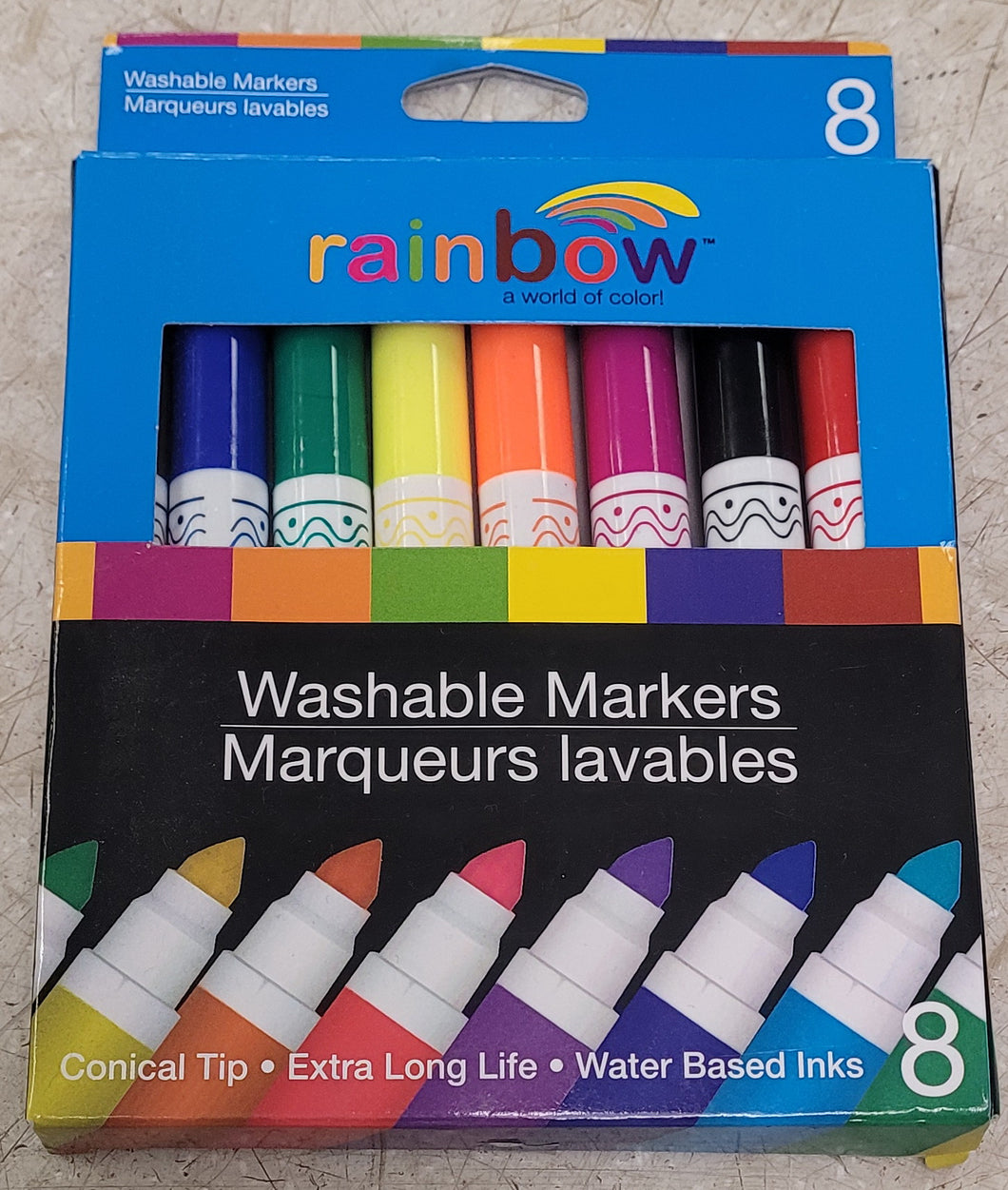 Rainbow Washable Markers 8-Pack