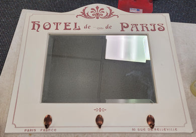 Vintage Hotel de ville de Paris Mirror/Rack