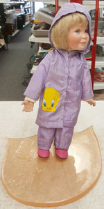 Ashton Drake Galleries Tweety Raincoat 13" Porcelain Doll