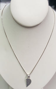 1.83 dwt .925 sterling silver 18" Necklace with Little Sis Pendant