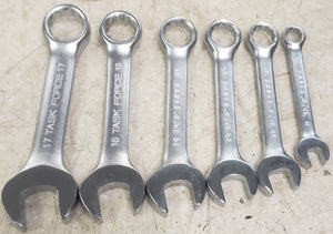 Task Force 6-Piece Metric Stubby Combination Wrench Set (8mm-17mm)