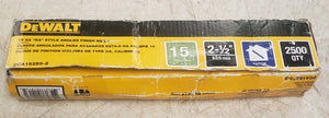 DeWALT DCA15250-2 2-1/2 in. x 15-Gauge Angled Finish Nails (partial 2500-count box)