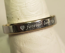 Load image into Gallery viewer, 18K and stainless steel &quot;Forever Love&quot; band - size 9