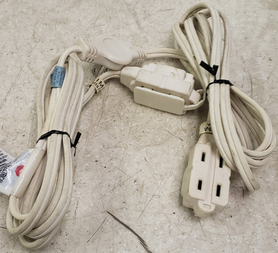 Twin Extension Cord Power Strip - 12 Foot Cord - 6 feet on Each