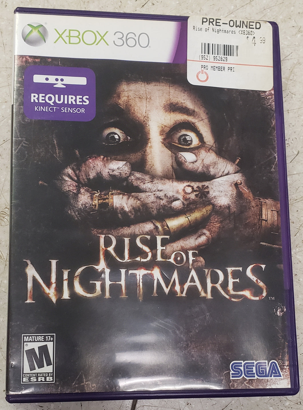 Rise Of Nightmares Xbox 360 Game