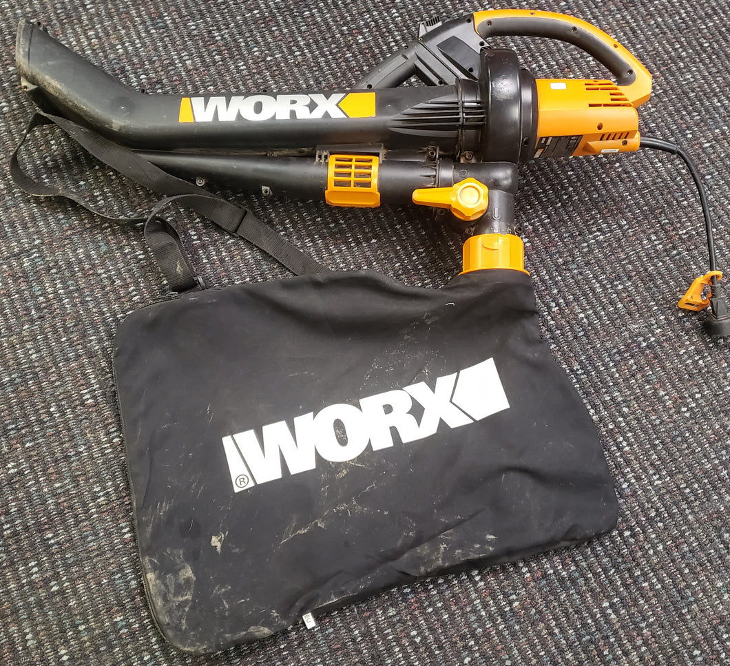 Worx WG500 210 MPH 350 CFM Electric 12 Amp Leaf Blower/Mulcher/Vac