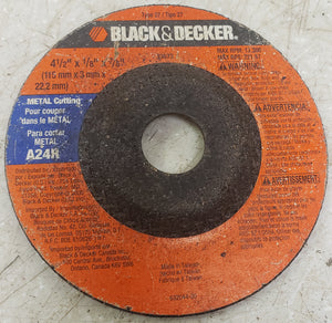 Black & Decker 33673 4-1/2" Cut-Off Wheel