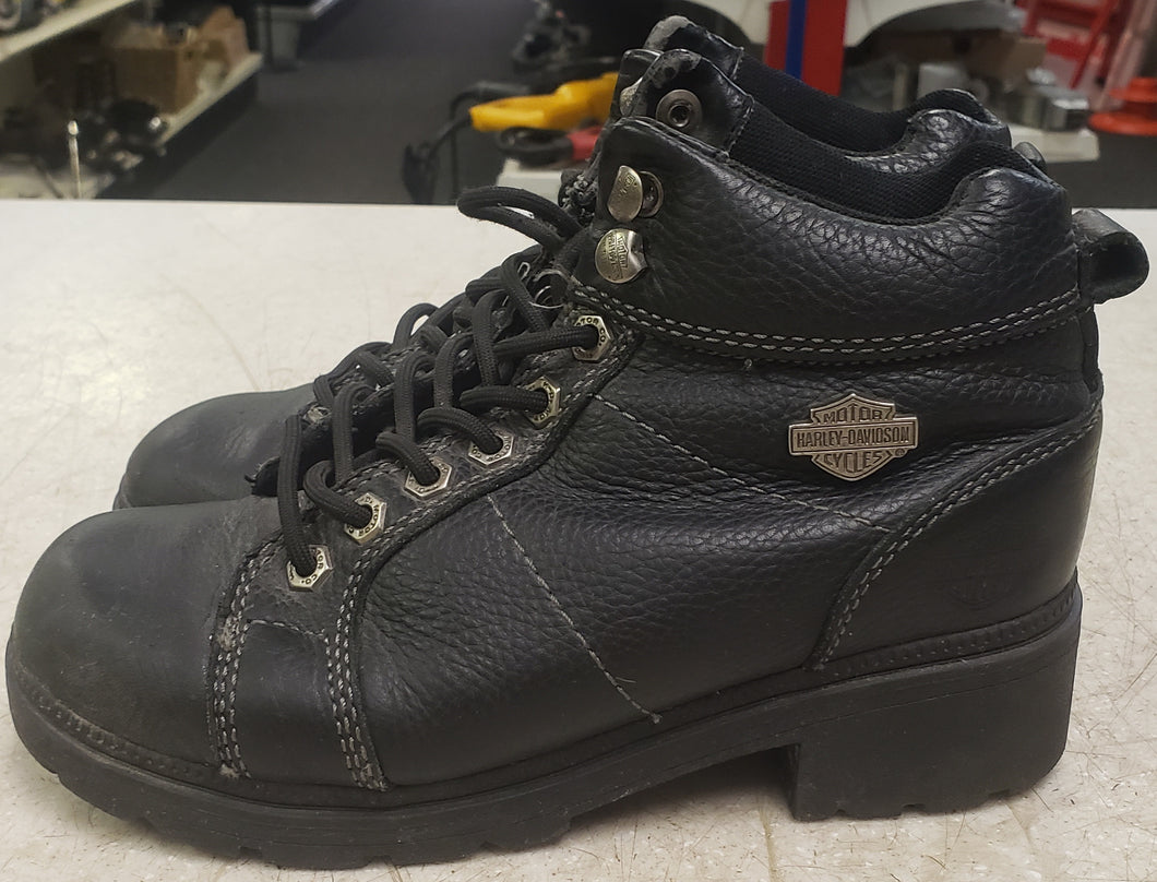 Harley Davidson 84280 Tyler Chukka Black Leather Riding Boots - size 7