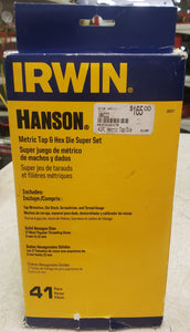 Irwin 26317 Hanson 41-Piece Metric Tap & Hex Die Set