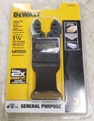 DeWALT DWA4254-3 3-Pack Titanium Nitride Coated Hss Oscillating Tool Blade