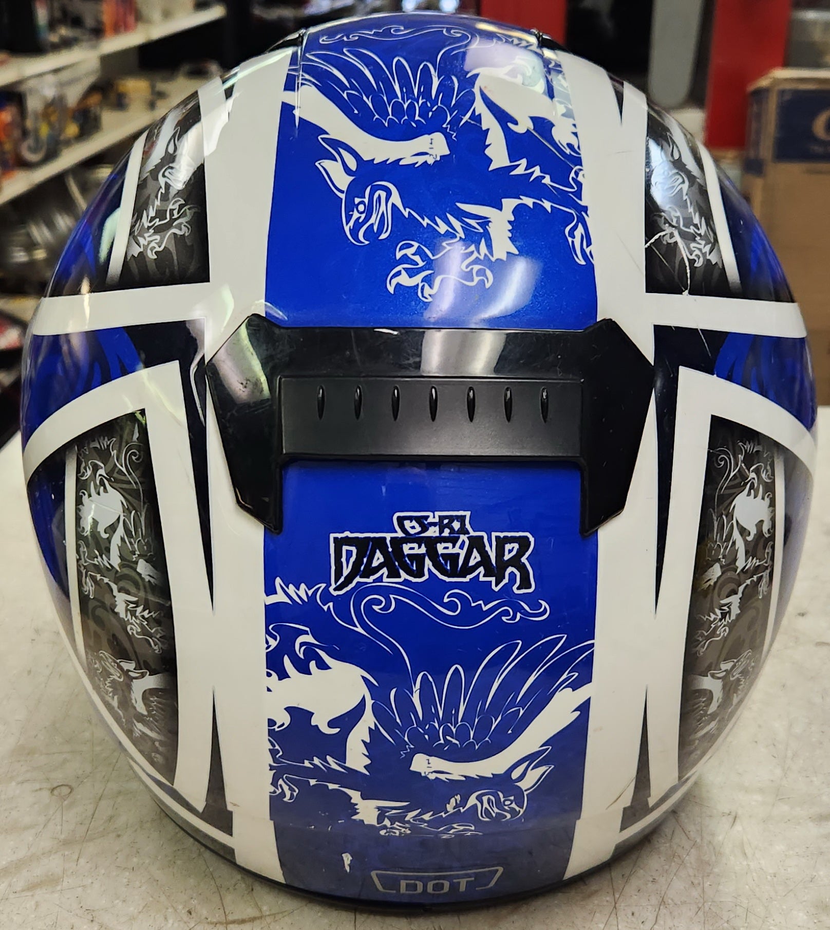 hjc csr1 helmet HJC CS-R1 Daggar Blue/White/Gray Motorcycle Helmet