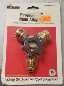 Mr Heater F271715 Propane Y Male Adapter With Handwheel