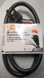 4-Prong 4' Dryer Cord