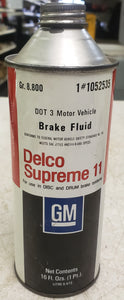 Vintage GM GR. 8.800 1052535 Delco Supreme 11 DOT 3 Brake Fluid