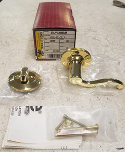 Yale New Traditions S810323 Savannah 620SL-SGL-CYL Brass Finish Left Hand Lever/Lock Trim Kit
