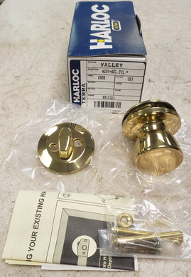 Yale HARLOC TERRA S810153 Valley 620V-SGL-CYL Brass Finish Knob/Lock Trim Kit