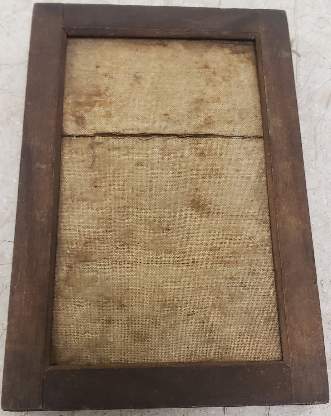 Vintage Tongue & Groove Wood Picture Frame with Hinged Flaps on Back (no glass) (7