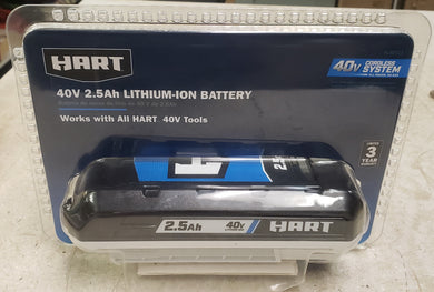 HART HLBP011 40 Volt 2.5Ah Lithium-Ion Battery with On-Board Fuel Gauge