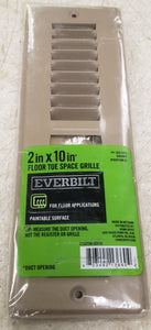 Everbilt E150TSB02X10 2" x 10" 2-Way Steel Toe-Kick Floor Grille - Brown
