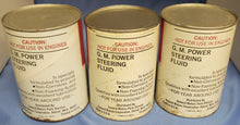 Load image into Gallery viewer, Vintage 1979 GM 1050017 1 Quart Can Power Steering Fluid - 3 Cans