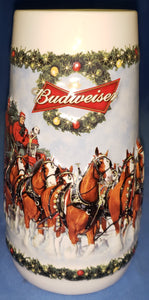 2009 Budweiser Holiday Beer Stein / Mug Clydesdales "A Holiday Tradition"